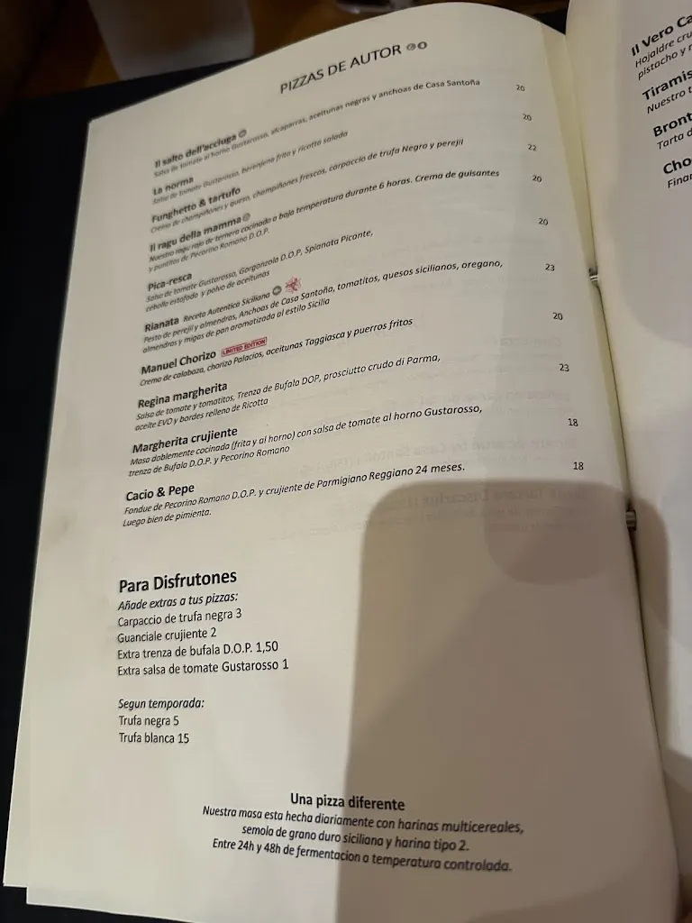 Menu_Ozio Gastronómico l Restaurante Italiano Tetuan_Zorita_image_4