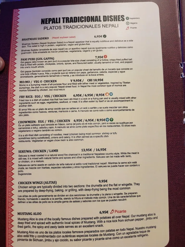 Menu_Kathmandu Fusión Nepali / Hindu Restaurant_Zorita_image_2