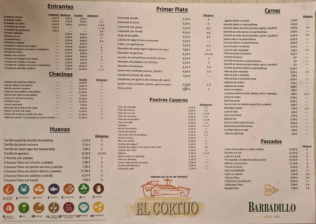 Menu_Venta Restaurante El Cortijo_Algodonales_immagine_1