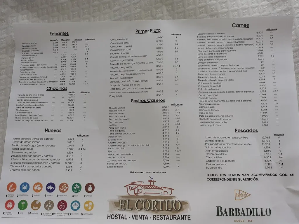 Menu_Venta Restaurante El Cortijo_Algodonales_immagine_4