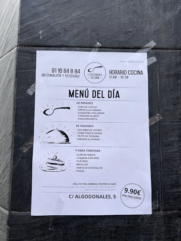 Menü_La Cuchara de Tetuán_Algodonales_Bild_1