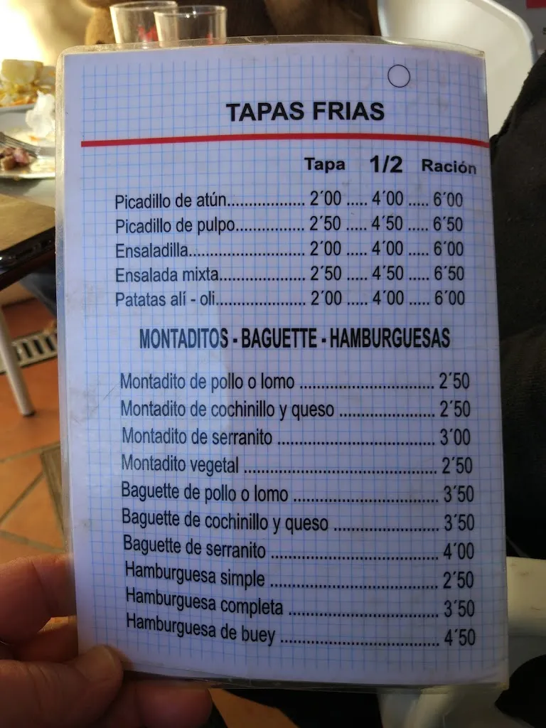 Menu_Bar Restaurante 