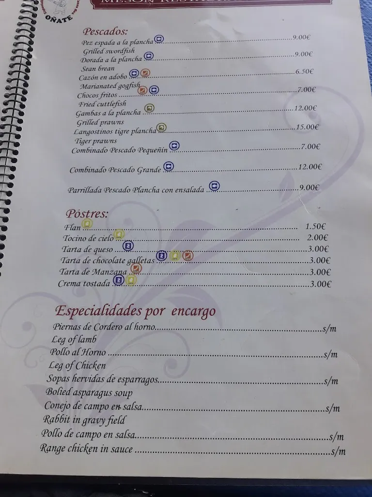 Menu_Meson Oñate_Algodonales_immagine_3