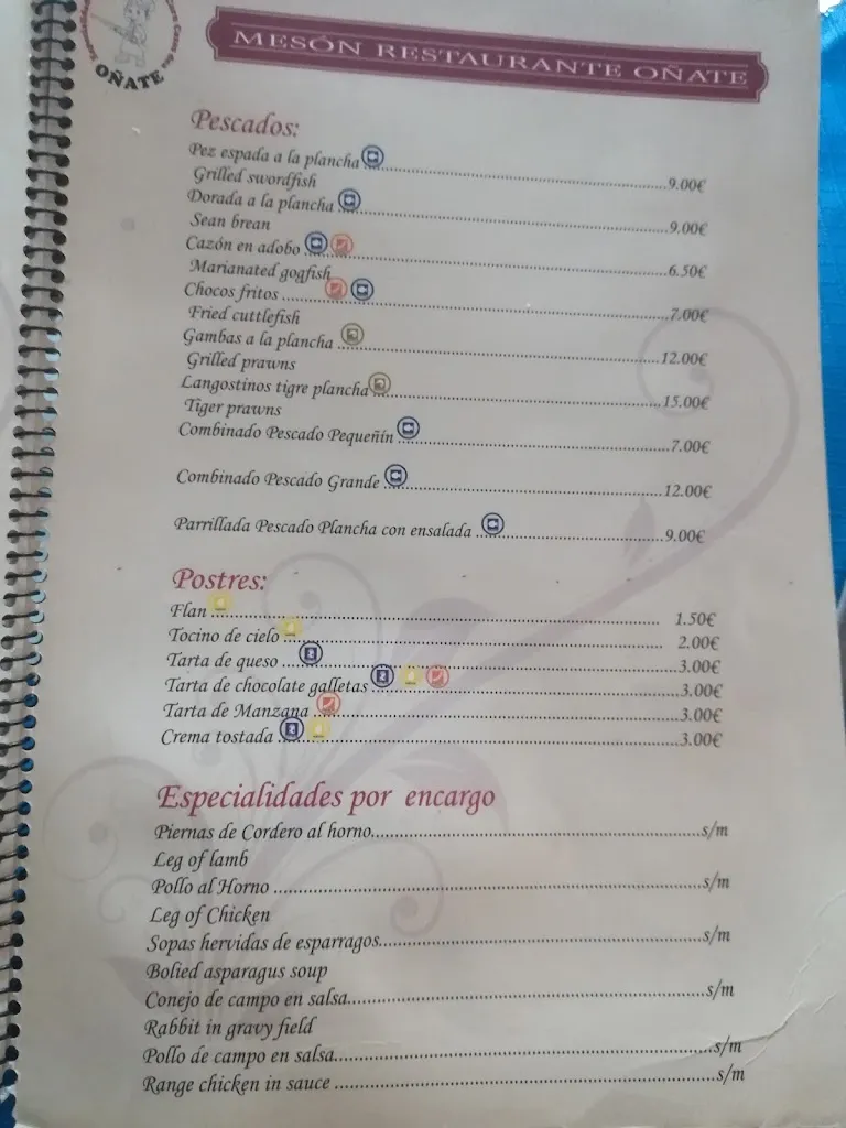 Menu_Meson Oñate_Algodonales_immagine_4