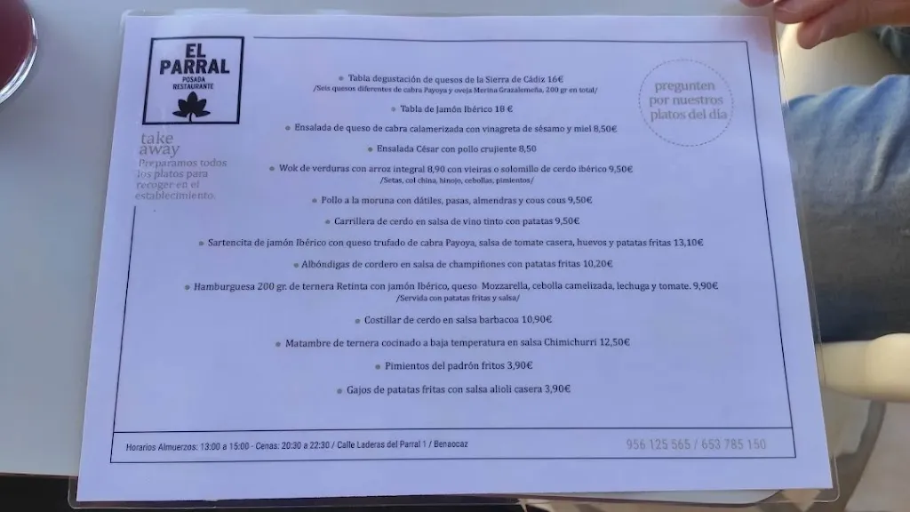 Menu_Restaurante El Parral_Benaocaz_image_2
