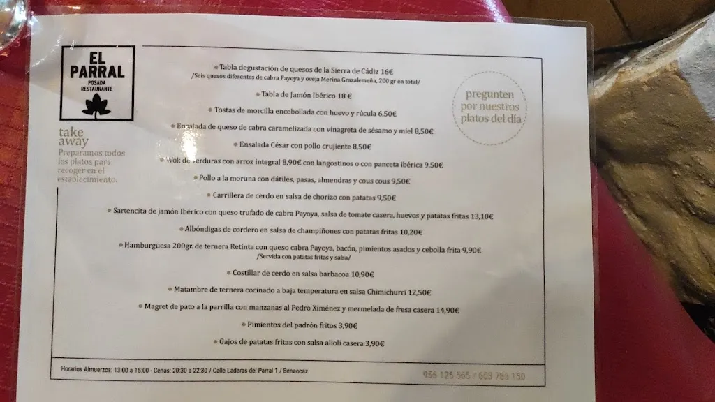 Menu_Restaurante El Parral_Benaocaz_image_4