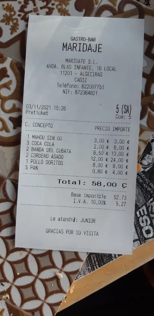 Alireza Piran Kashani_Maridaje Multibar_Algeciras_review