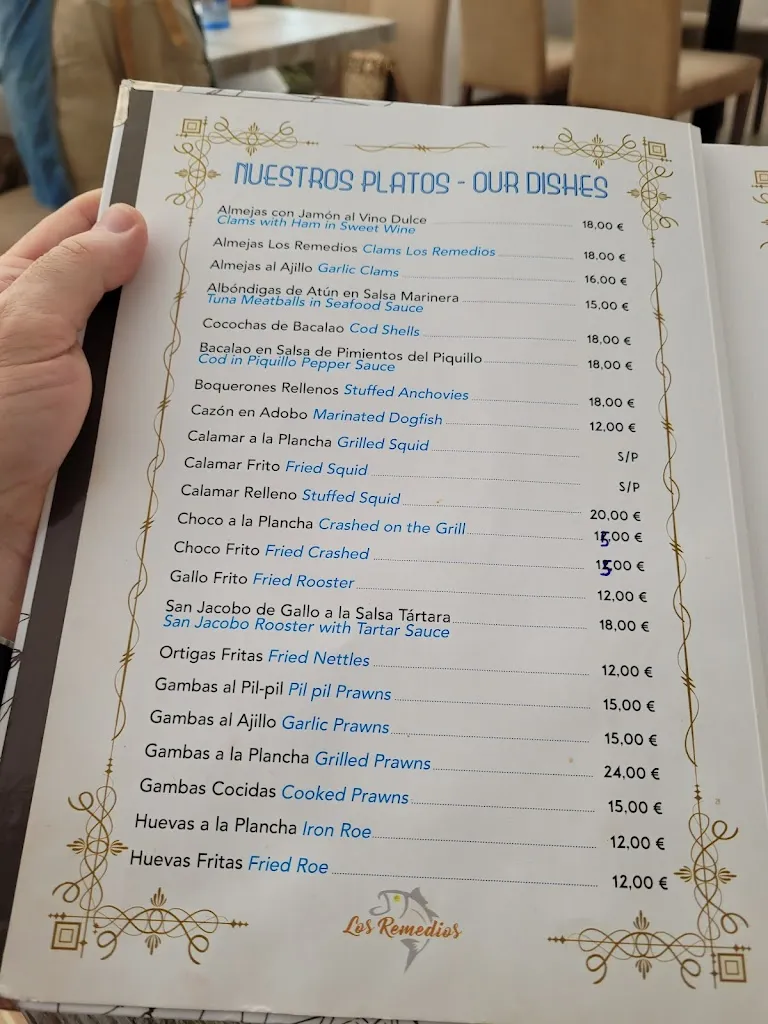 Menu_Bar Restaurante Los Remedios_Algeciras_image_2