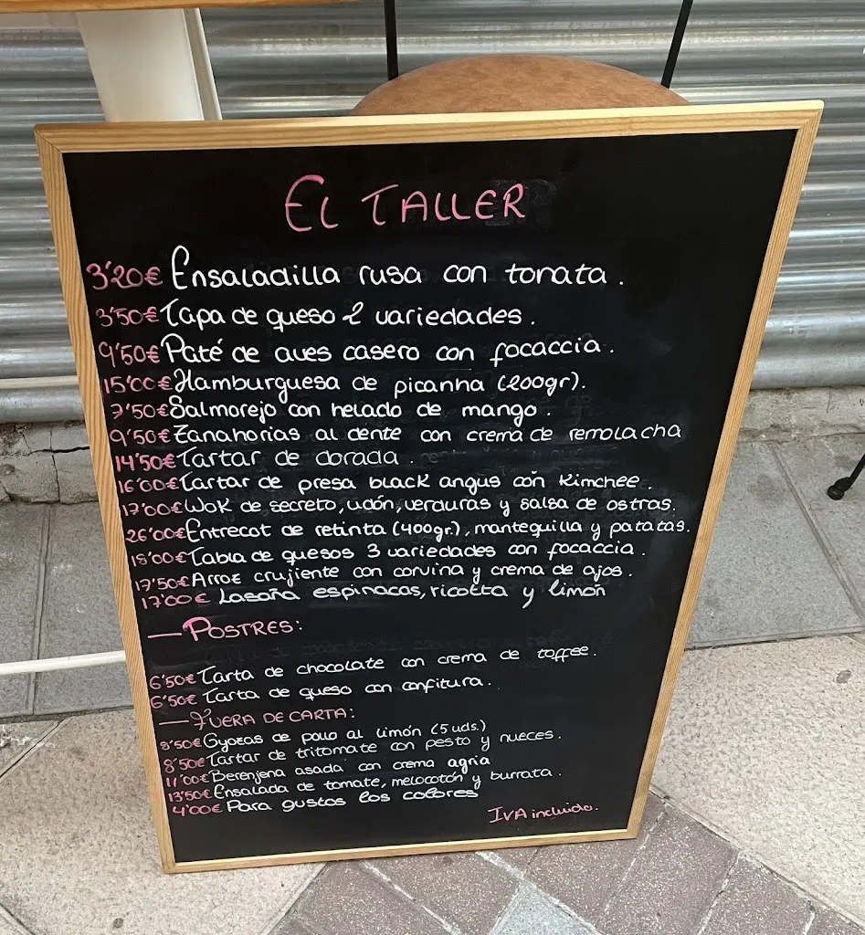 Menu_El Taller Bar_Algeciras_image_1