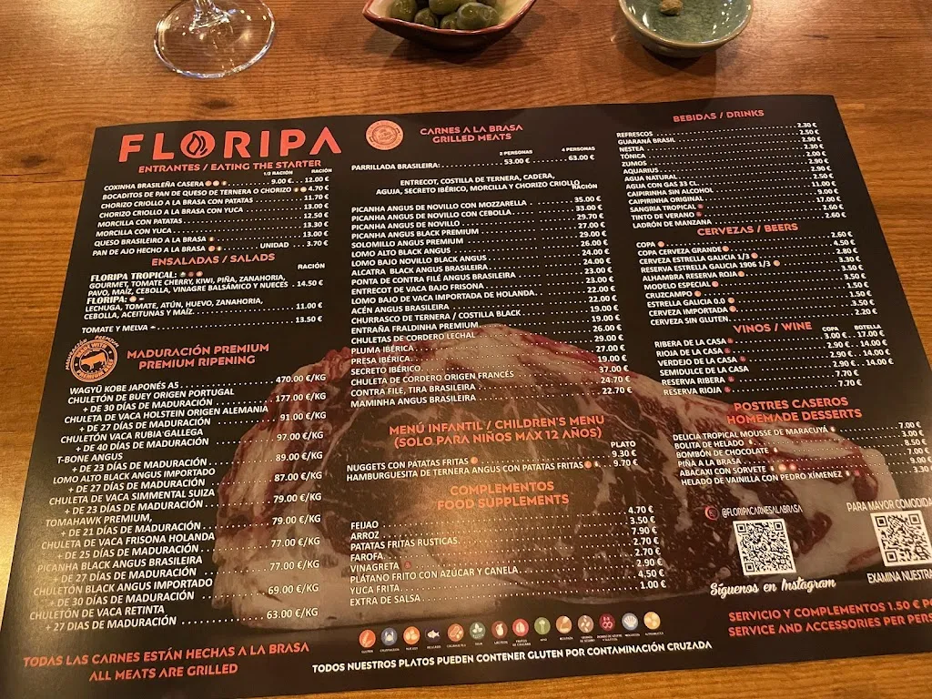 Menu_Floripa restaurante asador brasileño 37 cortes premium importados, cocción increíble a la brasa de encina, Maduración propia_Algeciras_image_1