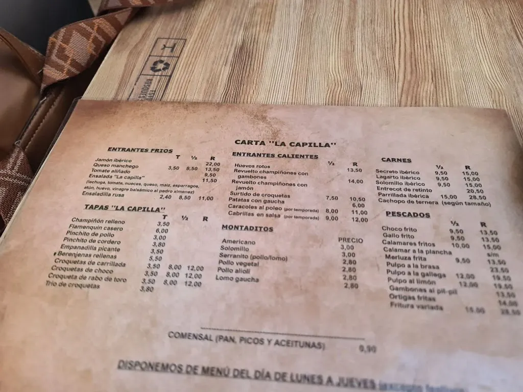 Menü_Restaurante Cafe Bar 