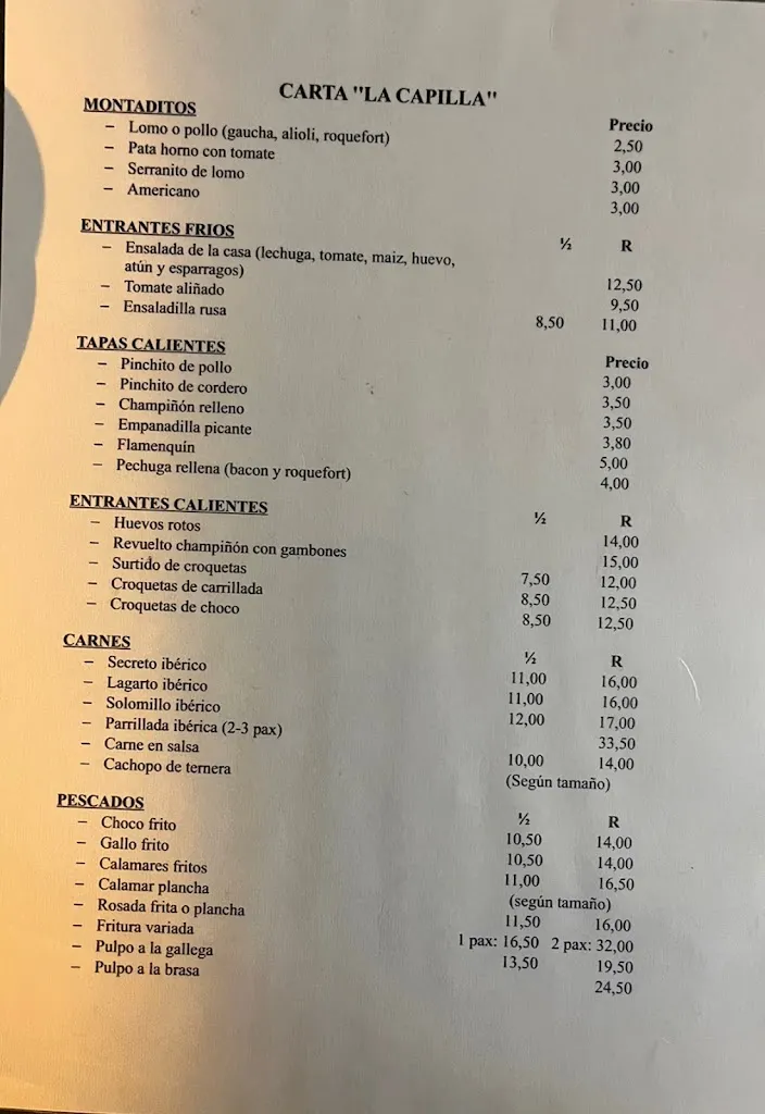 Menü_Restaurante Cafe Bar 