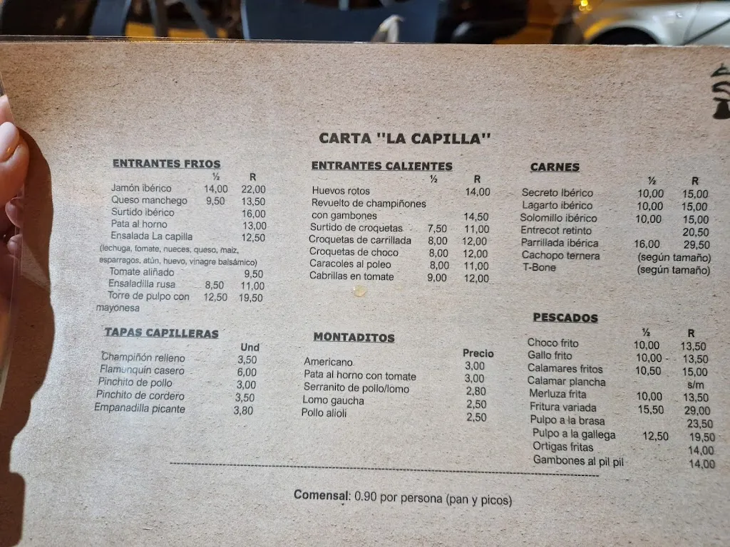 Menü_Restaurante Cafe Bar 