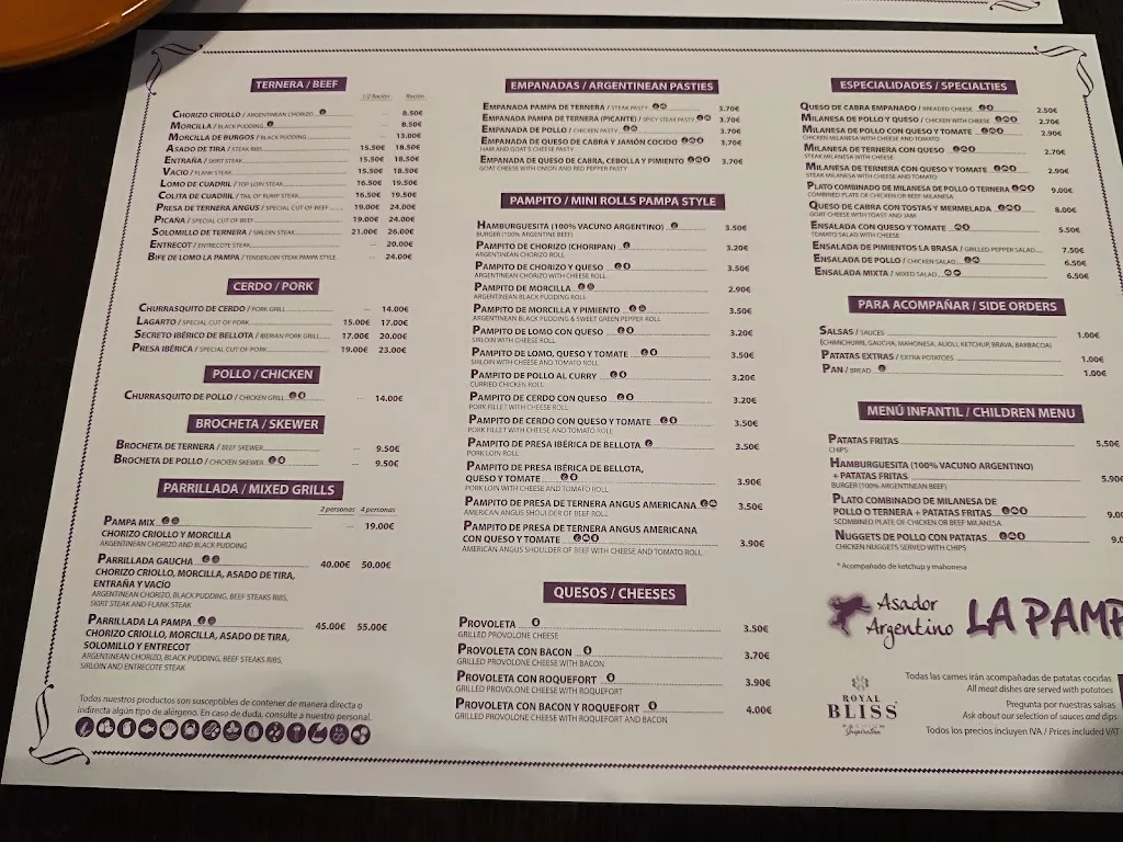 Menu_La Pampa ( Asador Argentino )_Algeciras_image_1