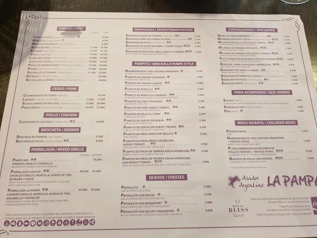 Menu_La Pampa ( Asador Argentino )_Algeciras_image_3