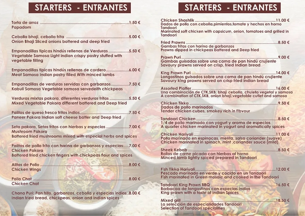 Menu_Restaurante Korma - Indian Restaurant Algeciras_Algeciras_image_1