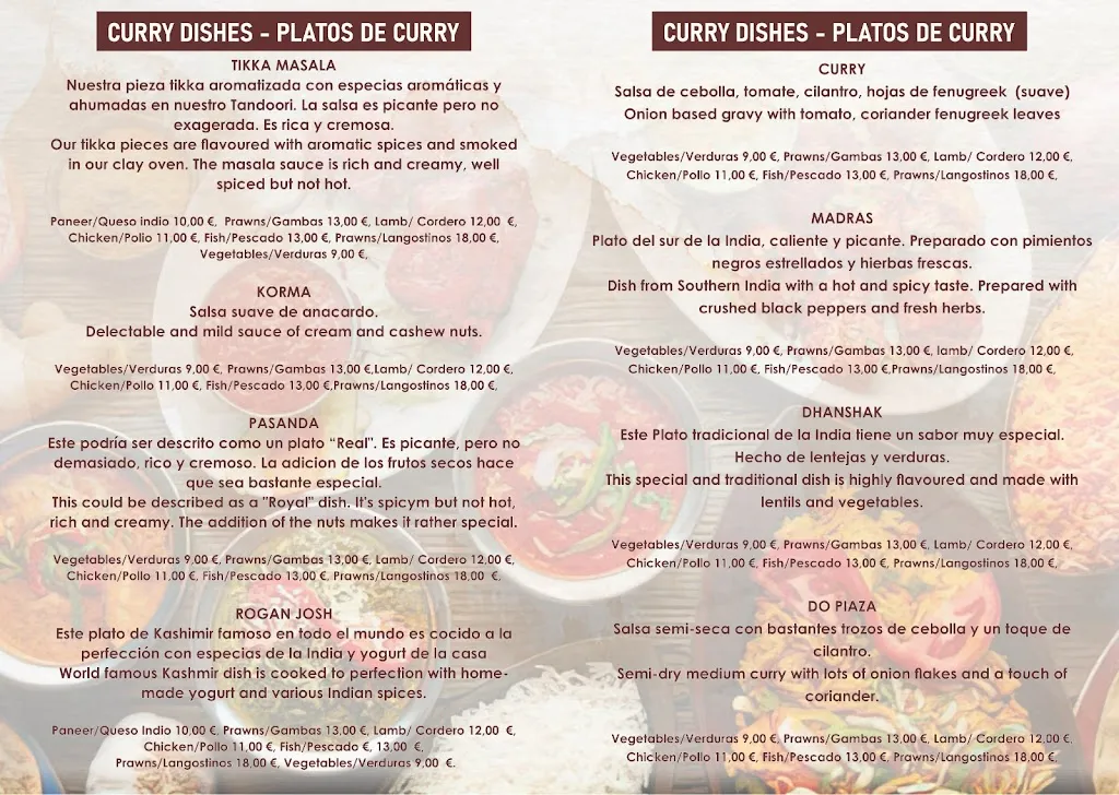 Menu_Restaurante Korma - Indian Restaurant Algeciras_Algeciras_image_2