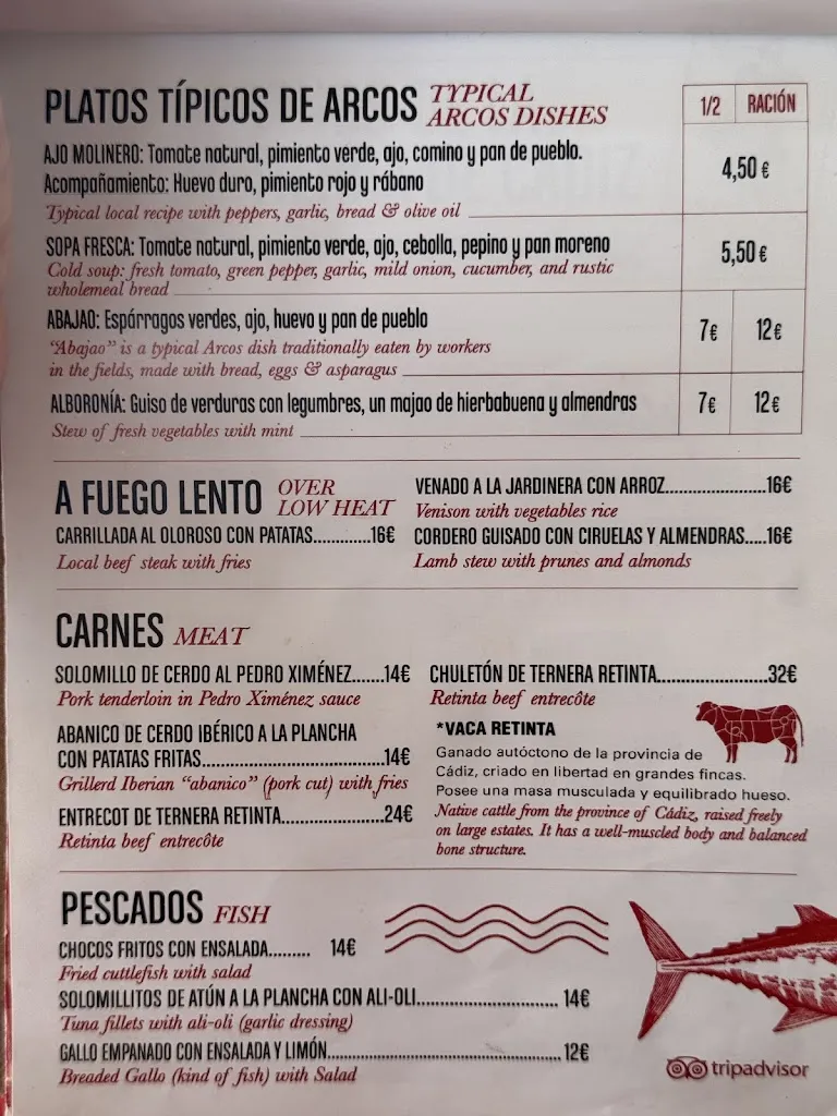 Menu_Taberna Jóvenes Flamencos_Arcos de la Frontera_image_2