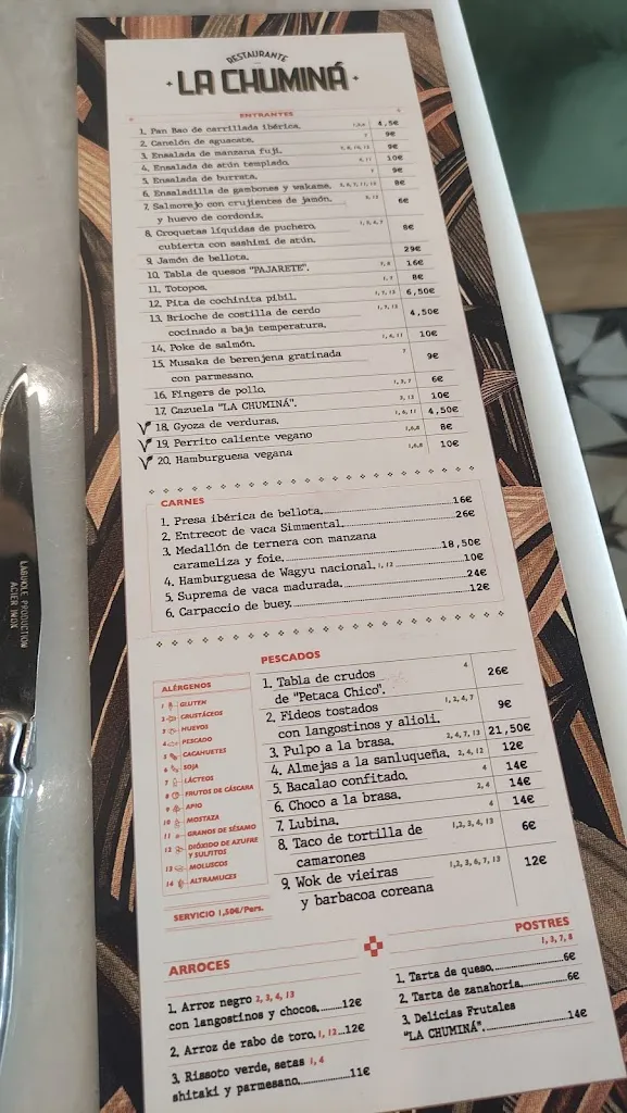Menu_Restaurante La Chuminá_Arcos de la Frontera_image_2