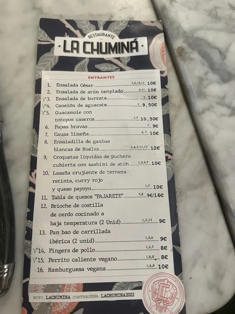 Menu_Restaurante La Chuminá_Arcos de la Frontera_image_3