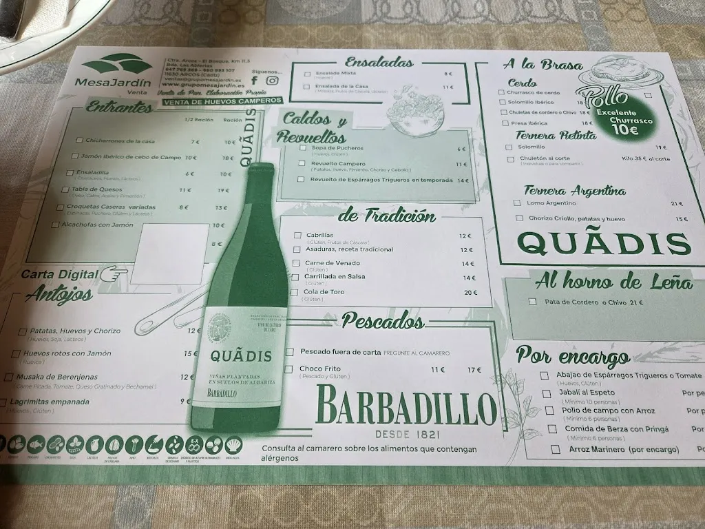 Menu_Venta Mesa Jardín_Arcos de la Frontera_image_1