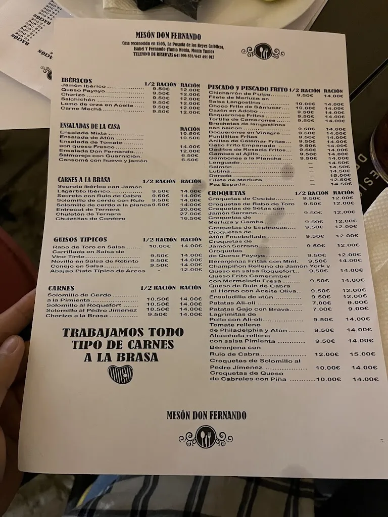 Menu_Restaurante Mesón Don Fernando_Arcos de la Frontera_image_2
