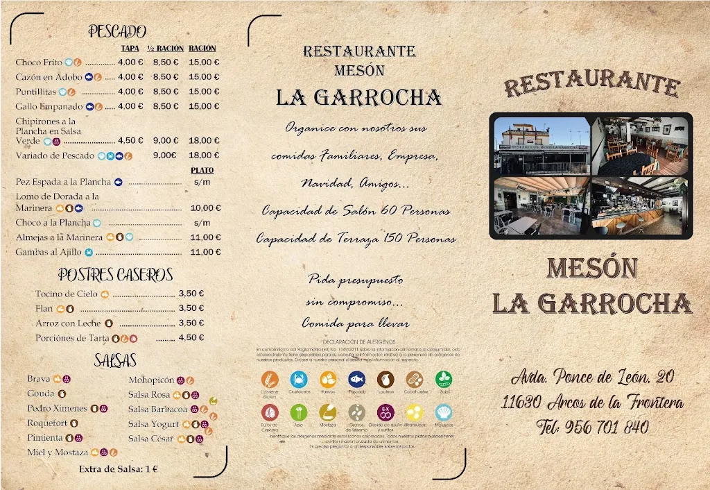 Menü_Restaurante La Mesón Garrocha_Arcos de la Frontera_Bild_1