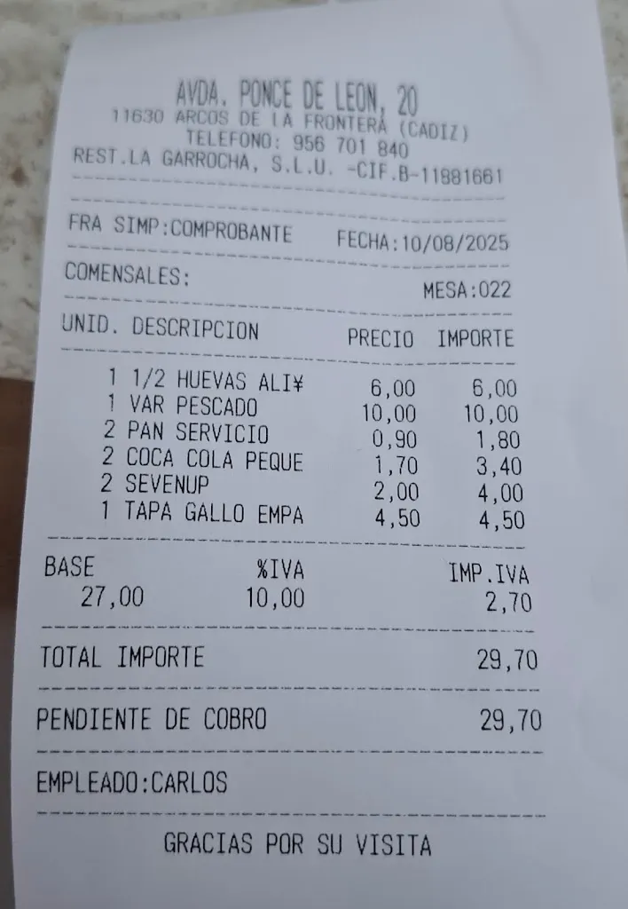 ANA RAMIREZ_Restaurante La Mesón Garrocha_Arcos de la Frontera_Bewertung