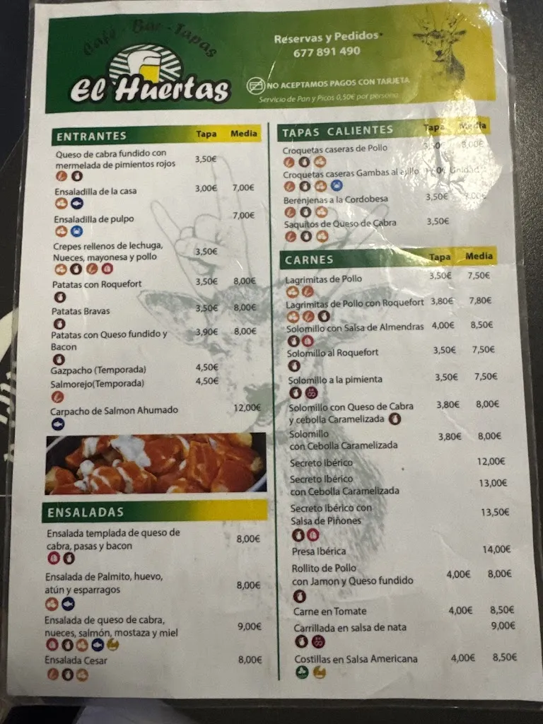 Menu_Bar El Huerta_Arcos de la Frontera_image_1