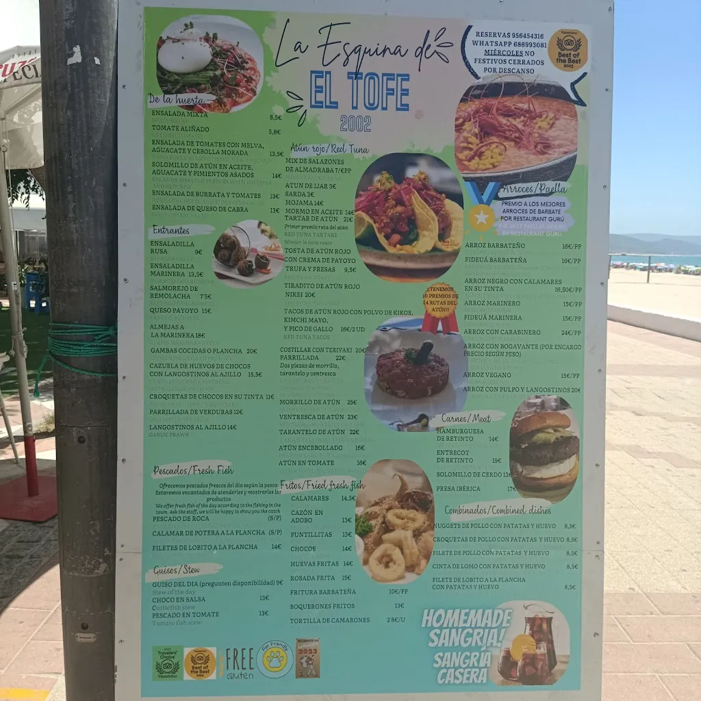 Menü_Restaurante La Esquina del Tofe_Barbate_Bild_4