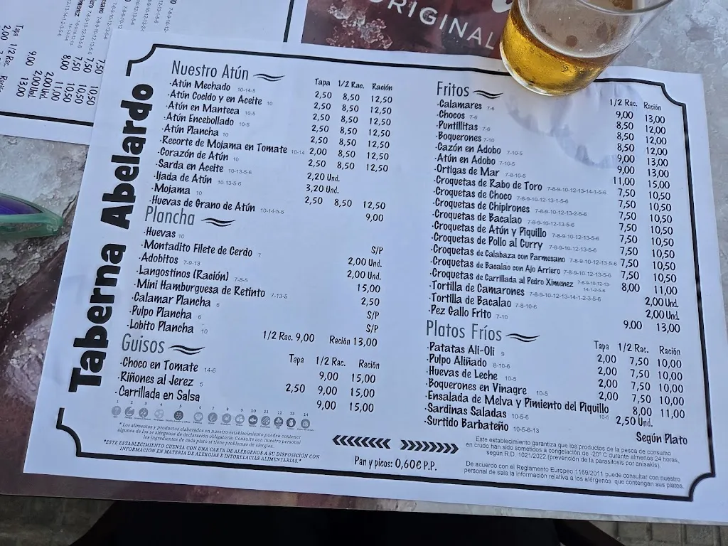 Menu_La Taberna de Abelardo_Barbate_immagine_3