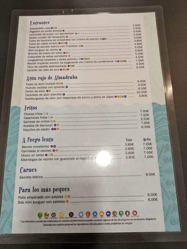 Menu_La Taperia del Lolo_Barbate_image_2