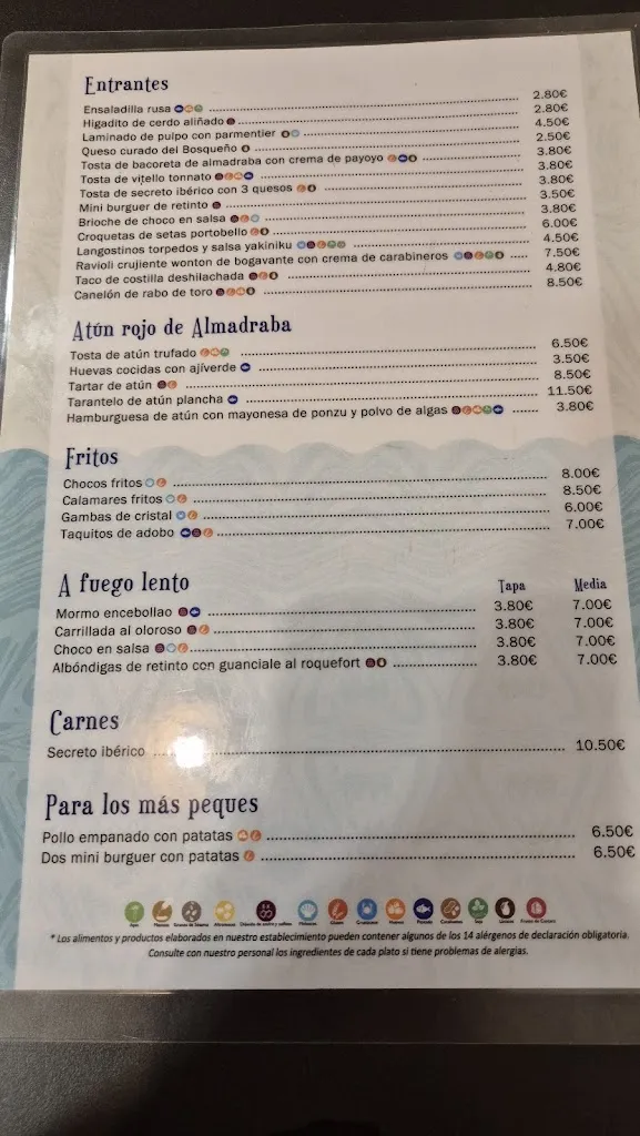 Menu_La Taperia del Lolo_Barbate_image_4