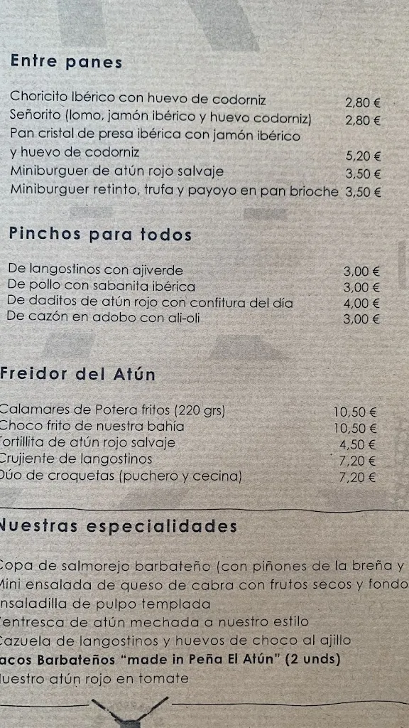 Menu_Peña De Cazadores El Cartucho_Barbate_immagine_2