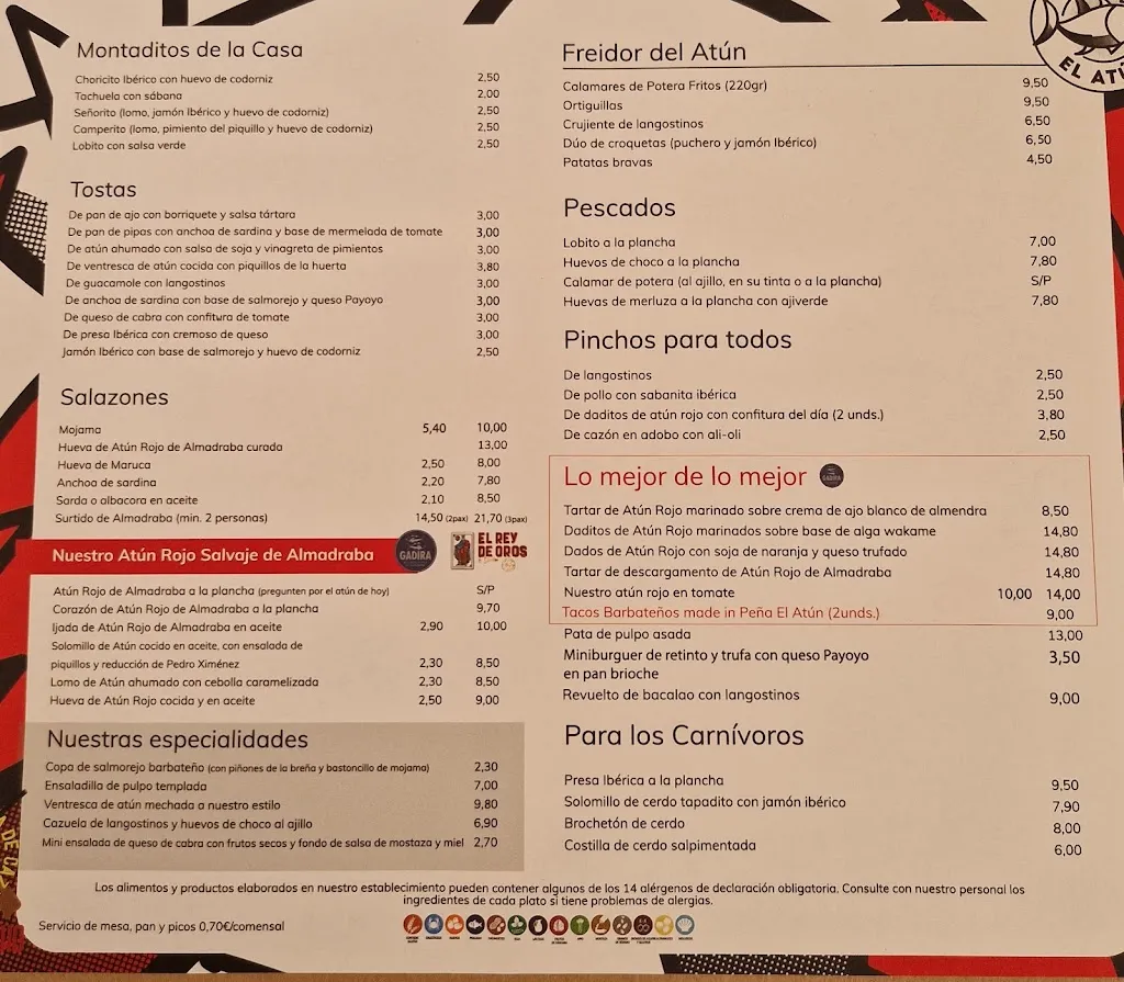 Menu_Peña De Cazadores El Cartucho_Barbate_immagine_4
