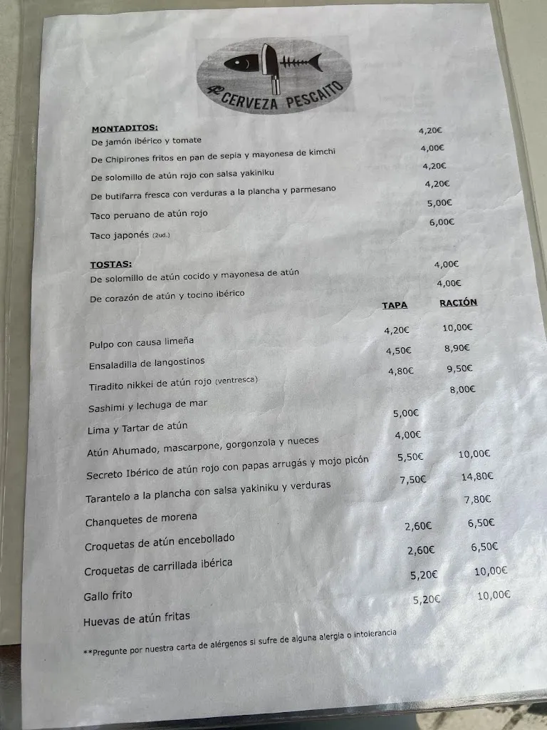 Menu_Bar 42 Mercado de abastos Barbate _Barbate_image_3