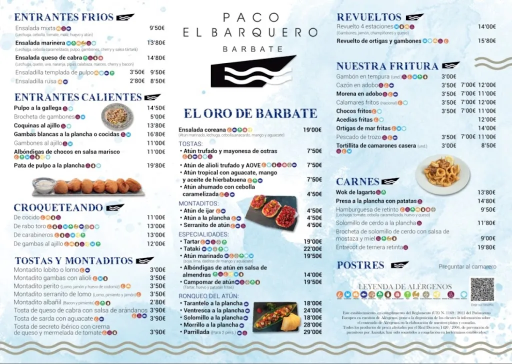 Menu_Bar Restaurante Paco El Barquero_Barbate_image_1