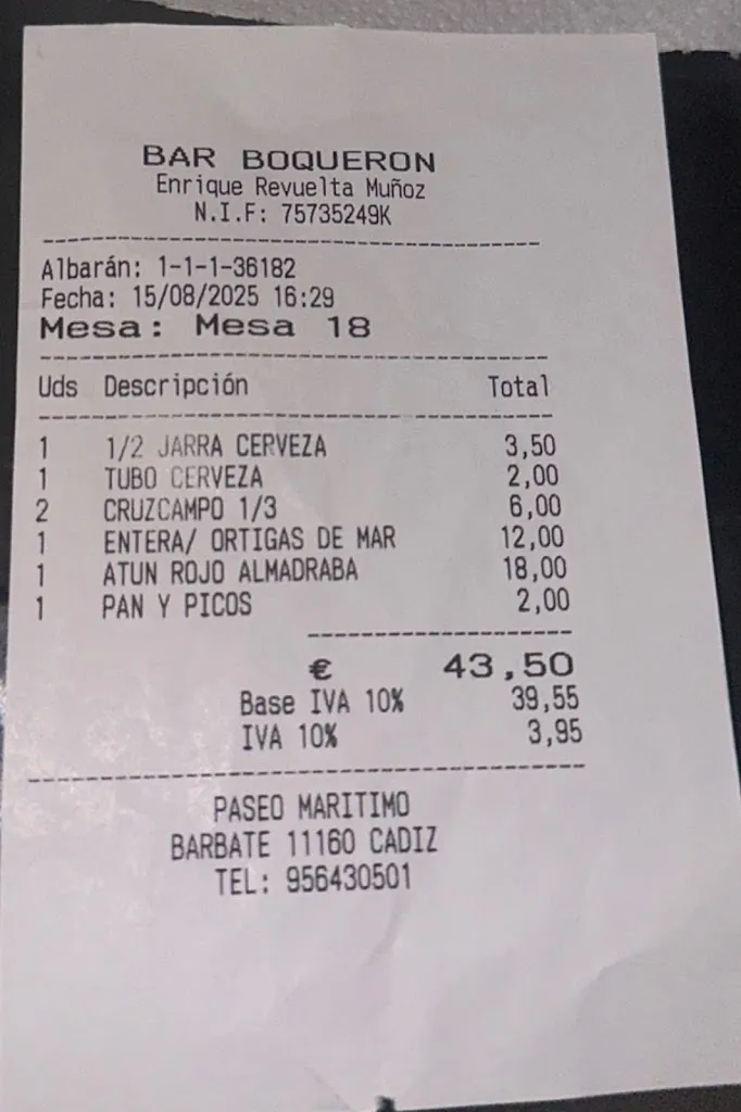 Itikvendel_Restaurante El Boquerón_Barbate_review