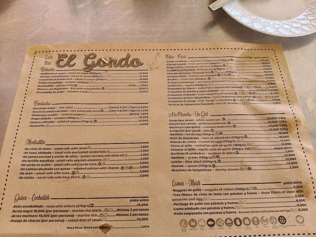 Menu_Bar El Gordo_Barbate_image_1