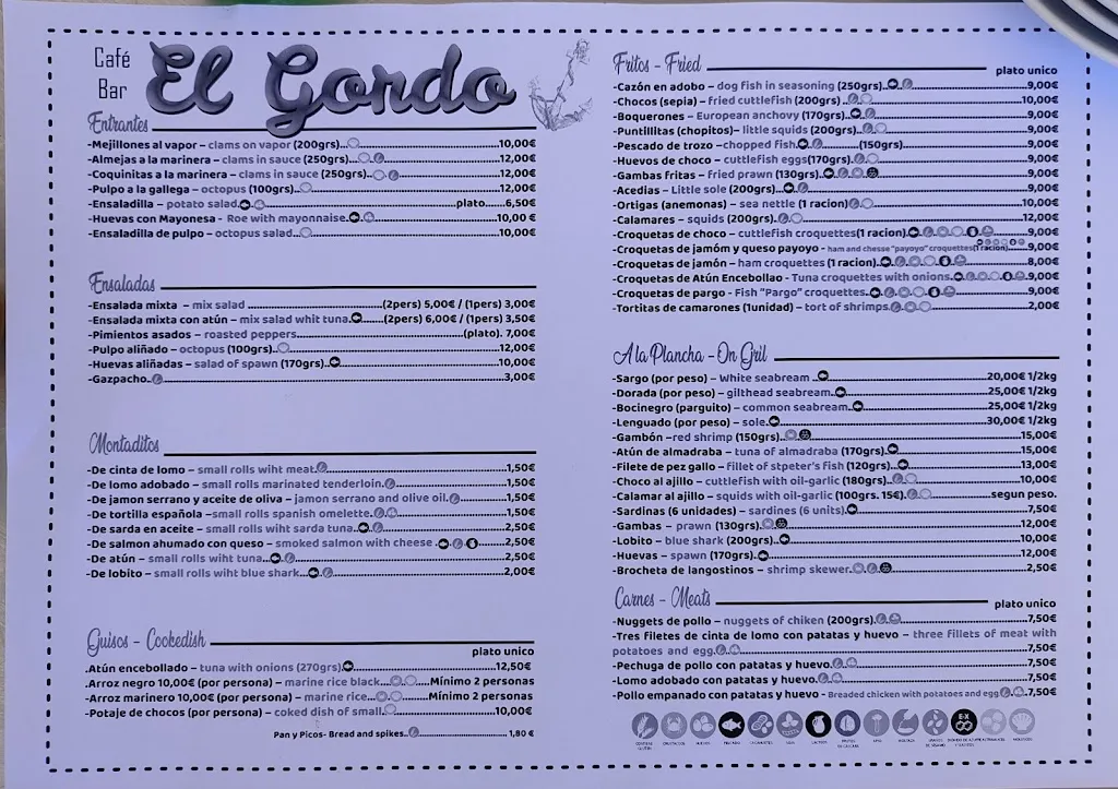 Menu_Bar El Gordo_Barbate_image_2