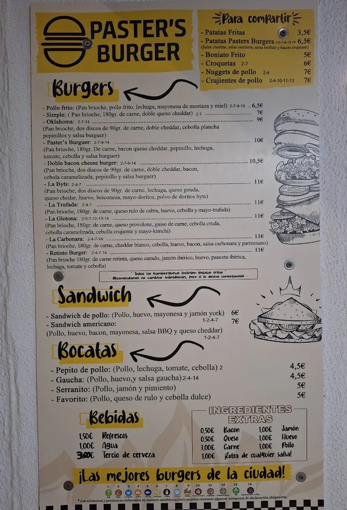 Menu_Paster's Burguer_Barbate_image_3