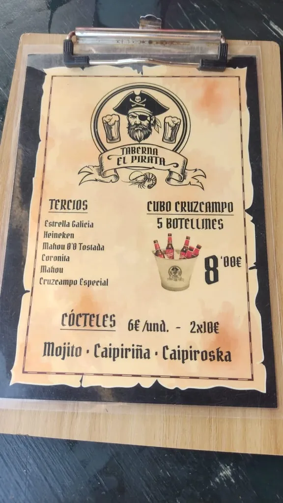 Menu_El Pirata Taberna_Barbate_image_1