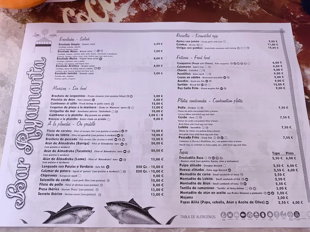 Menu_Cafe Bar Rajamanta_Barbate_immagine_2