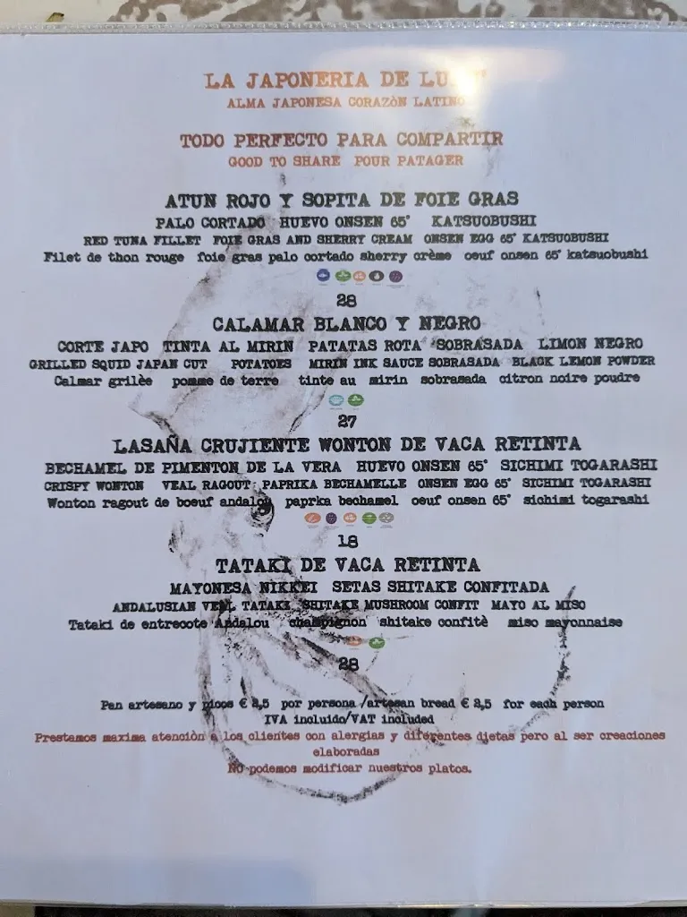 Menu_La Pequeña Lulú bistro del mar_Barbate_image_1