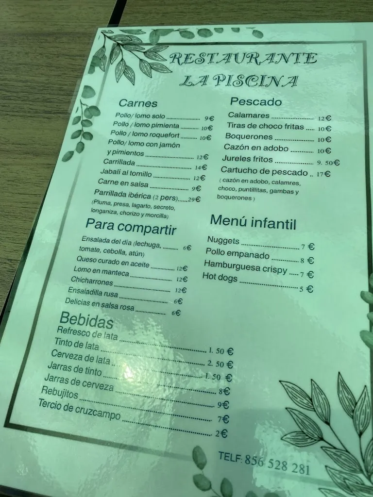 Menu_La piscina_Castellar de la Frontera_immagine_1