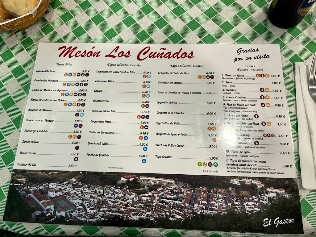 Menu_Bar Mesón los Cuñados_Gastor El_image_1