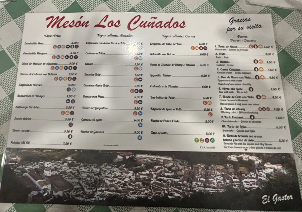 Menu_Bar Mesón los Cuñados_Gastor El_image_4