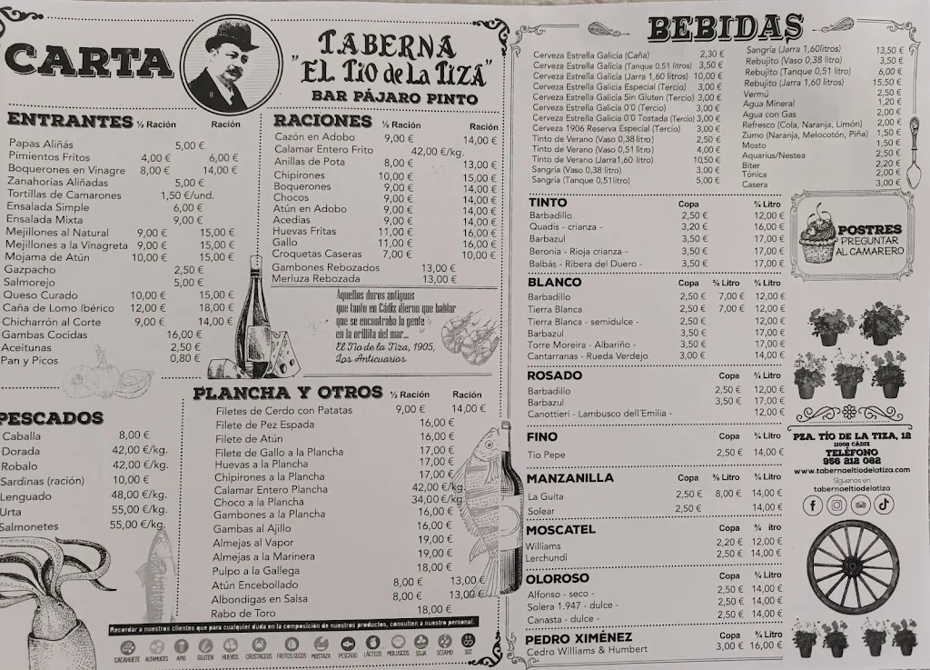 Menu_Taberna El tío de La Tiza_Cadiz_immagine_4