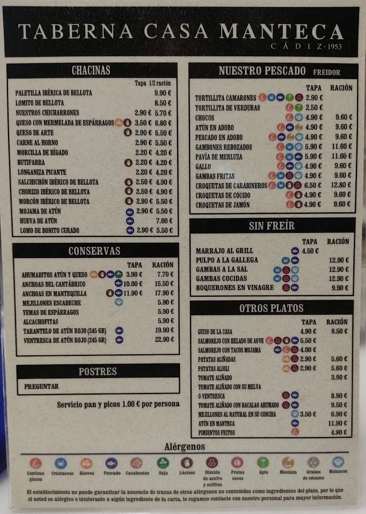 Menu_Taberna Casa Manteca_Cadiz_image_3
