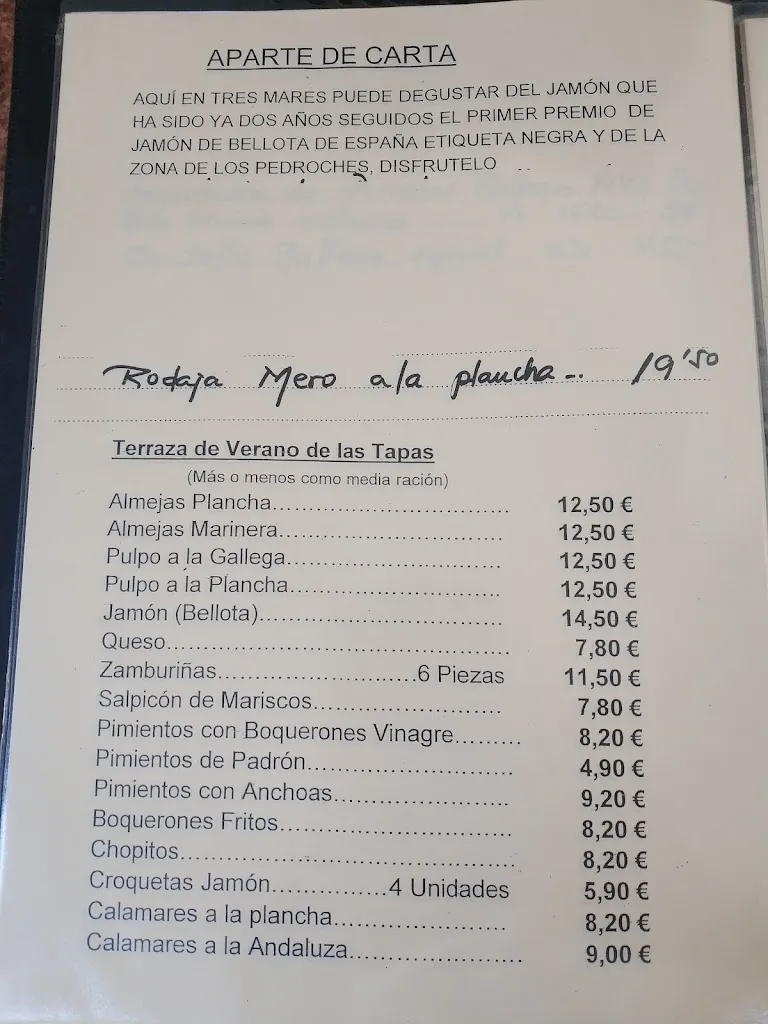 Menu_Marisquería Tres Mares_Ares_image_1